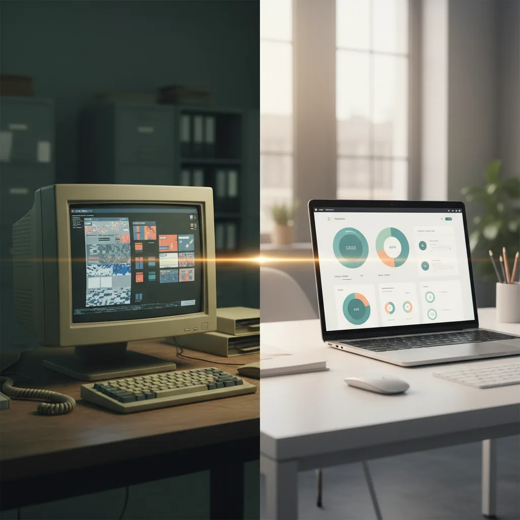Old software vs modern booking platform