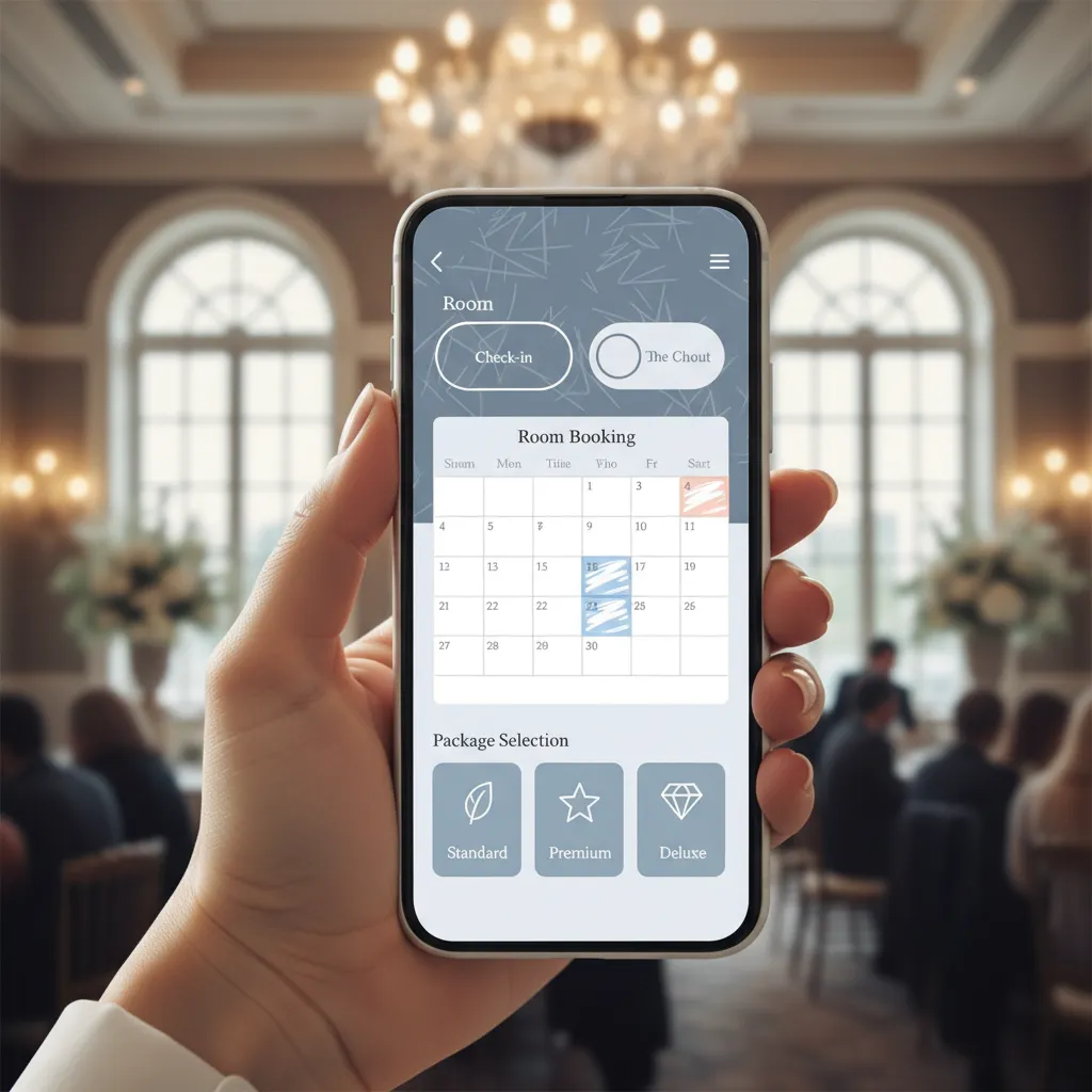 Online booking form on smartphone