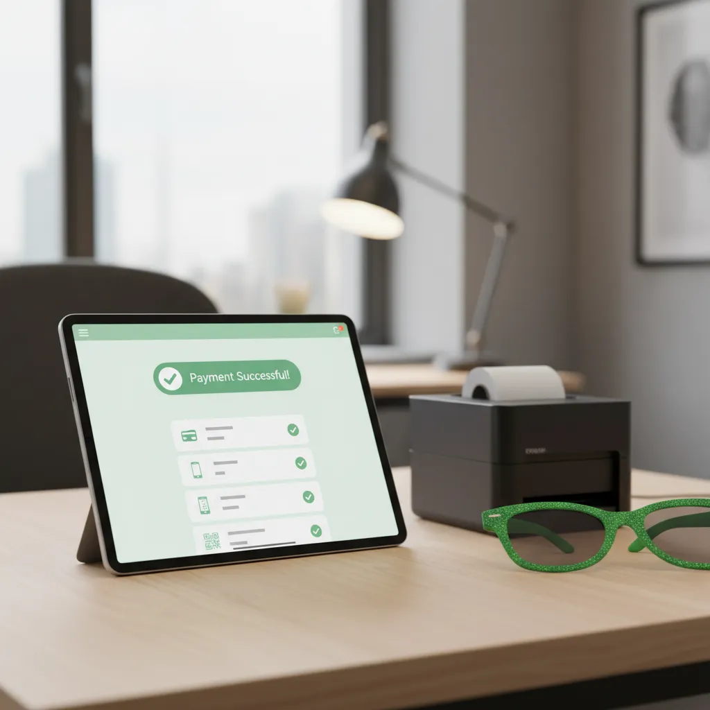 Payment dashboard on tablet